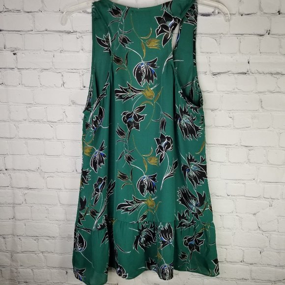 Cabi #3276 • Green Floral Peplum Tank Blouse • Size Medium - Picture 6 of 10